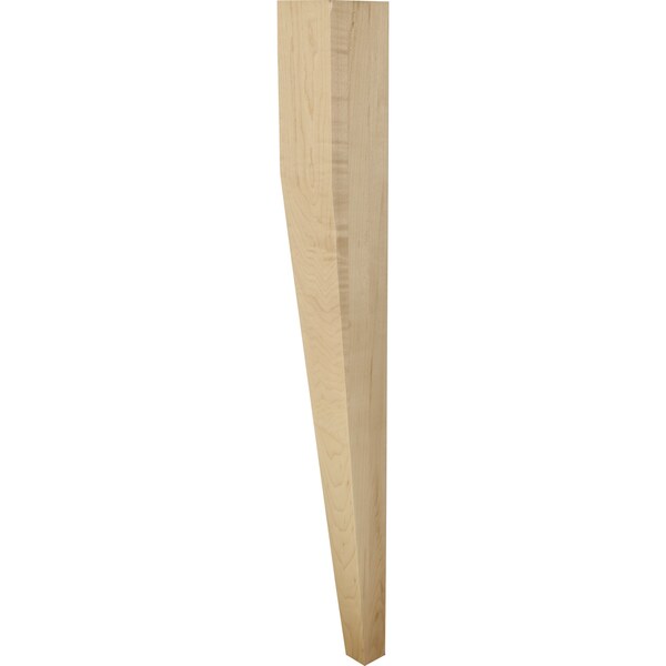 Hardware Resources 3-1/2" Wx3-1/2"Dx25-1/4"H Hard Maple Two Side Tapered Post P31TL-HMP - main